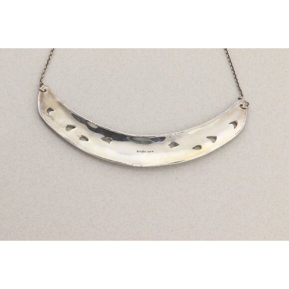 Sterling Silver Ahead of the Curve Bib Necklace Silpada 16"-18" Adjustable - Picture 6 of 8